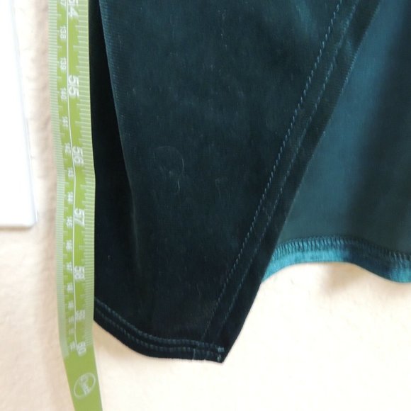 Babalet Sz M Women's Elegant Green Velvet Formal Dress Evening/Prom Sleeveless - Picture 10 of 12